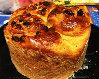 Rosca de frutas cristalizadas com uva passas