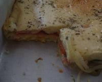 Torta de queijo e presunto