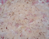 Macarrão com presunto e molho branco