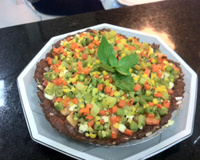 Quiche de carne moída à jardineira