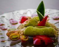 Massa de panqueca de espinafre