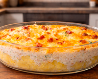 Essa mandioca cremosa e gratinada faz todo mundo esquecer até da carne no churrasco da família