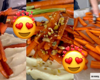 Cenoura assada com mel e ricota é o acompanhamento fácil que rouba a cena no almoço