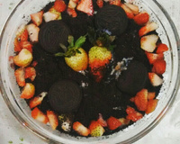 Torta de biscoito com morango