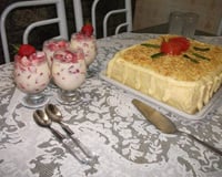 Torta de pão de forma com frango