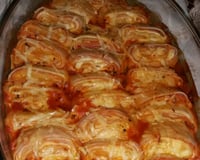 Canelone massa de pastel