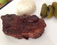 Picanha assada ao molho madeira