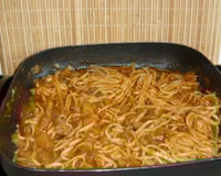 Macarrão com berinjela