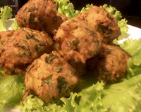 Bolinhos de talos, folhas ou cascas