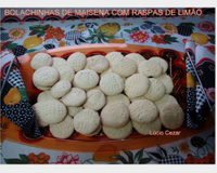 Bolachinhas de maizena com raspas de limão