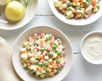 Salada de maionese sem ovos para sua ceia de Natal