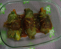 Bife recheado e enrolado