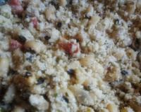 Farofa de feijão com linguiça