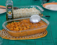 Camarão light com abacaxi e majericão