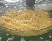 Macarrão ao forno com bacon e mussarela