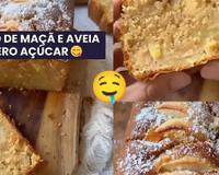 Bolo de maçã e aveia fofinho ZERO AÇÚCAR: receita saudável é fácil de fazer e todo mundo aqui em casa adora