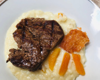 Risoto de queijo brie com damasco especial