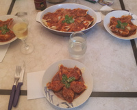 Conchiglione de camarão com cream cheese