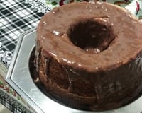 Bolo nega maluca de liquidificador