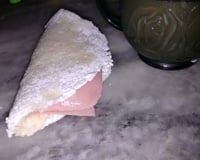 Tapioca com queijo e presunto