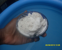 Sorvete caseiro de flocos de Simone