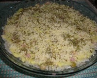 Arroz com presunto e requeijão cremoso