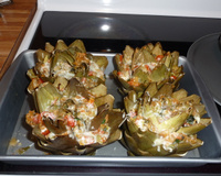 Alcachofras recheadas ao forno