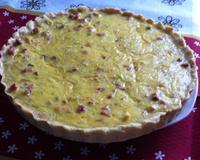 Quiche de alho poró com bacon