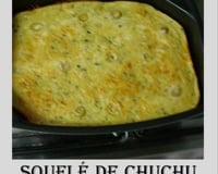 Souflé de chuchu com linguiça