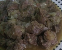 Carne com cebola