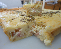 Torta de queijo e presunto