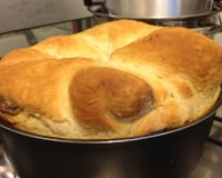 Pão fermentado recheado do Vitor