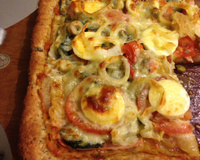 Pizza integral de escarola (chicória)