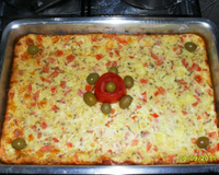 Torta de queijo e presunto