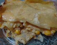 Lasanha de camarão com requeijão