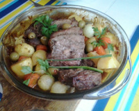 Fraldinha com mostarda e batata portuguesa