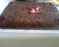 Bolo de chocolate com morango