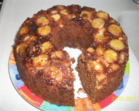 Bolo de chocolate com banana