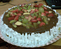 Bolo de frutas prático