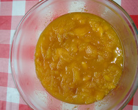 Doce de pera com manga verde