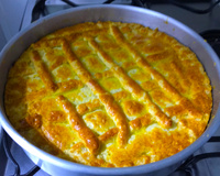 Torta de frango e requeijão com massa podre