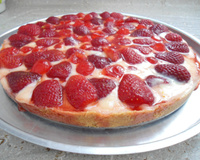 Torta de morango e cerejas