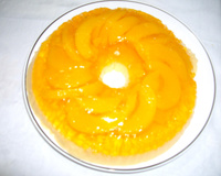 Sobremesa deliciosa de pêssego