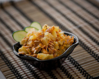 Salada de batata com presunto