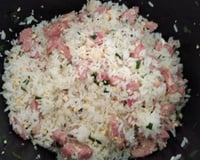 Arroz com linguiça de frango