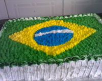 Bolo de aniversário de pêssego