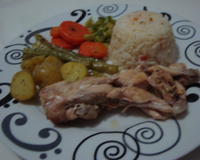 Rã ao forno ao perfume de coco