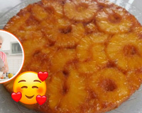 Bolo molhadinho de abacaxi que minha avó fazia para mim e para meus primos