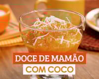 Doce de mamão verde com coco prático