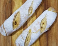 Pão de escarola e lingüiça